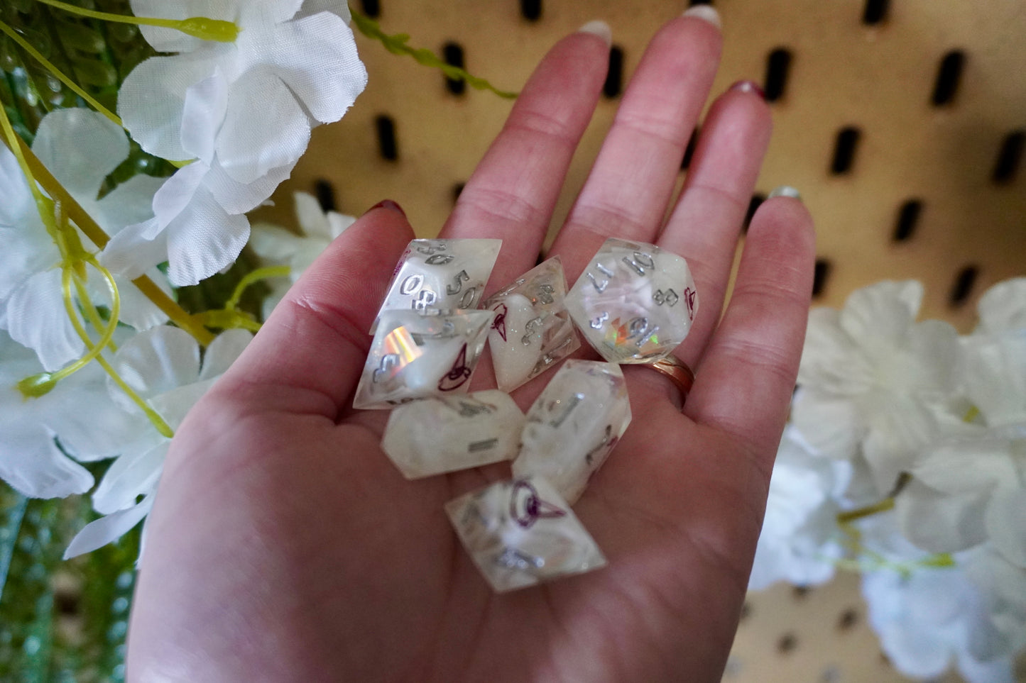 Mother of pearl dice set