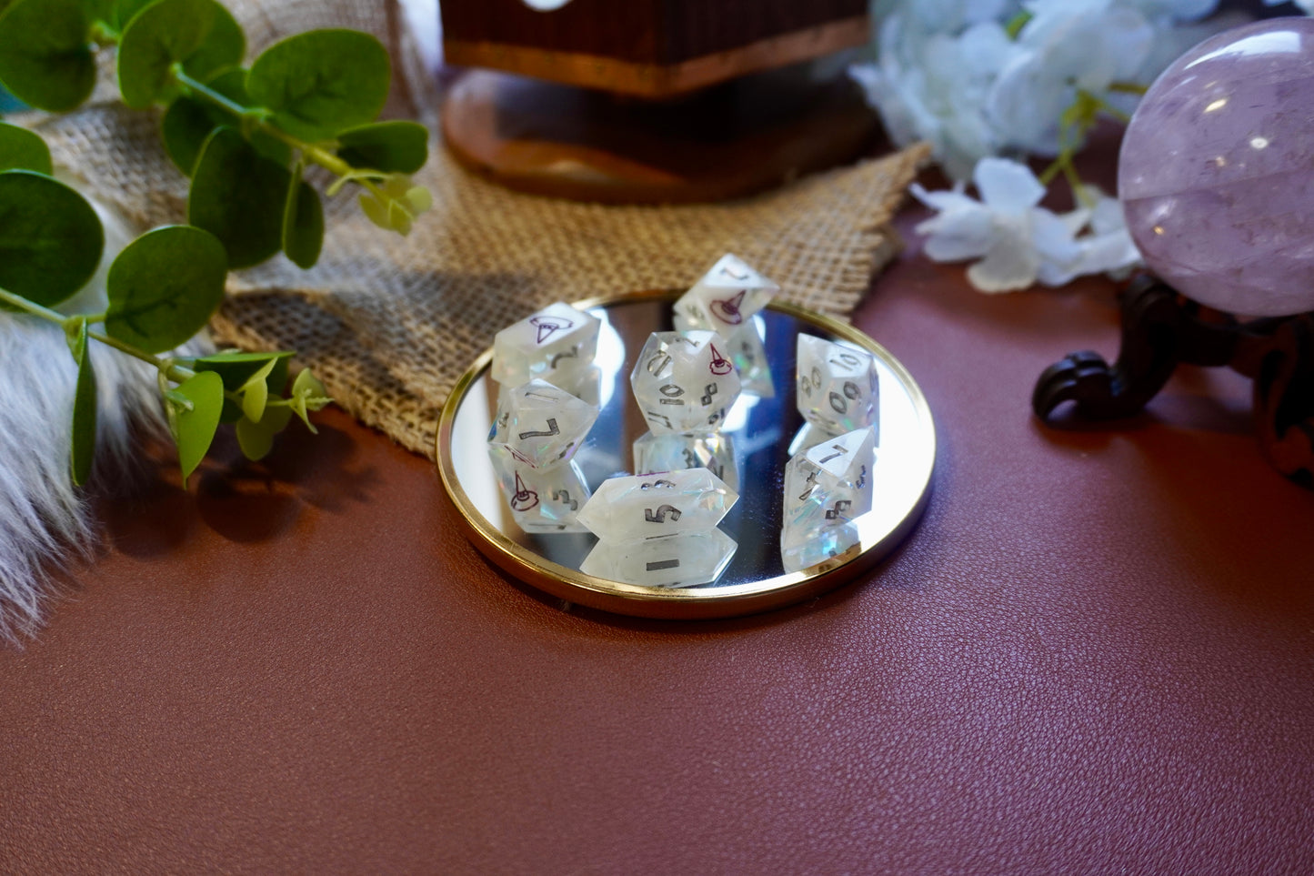 Mother of pearl dice set