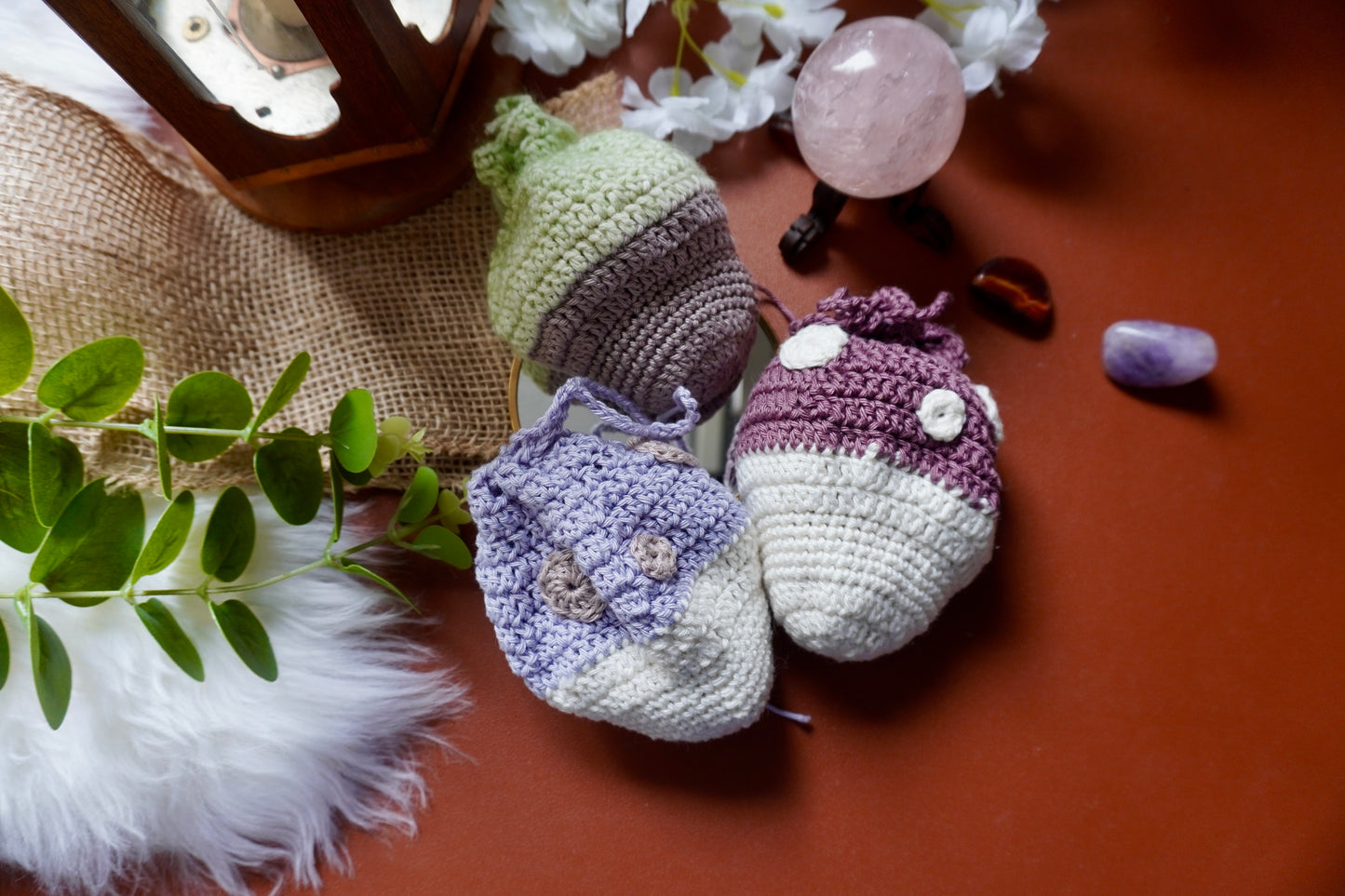 Toadstool dice bag