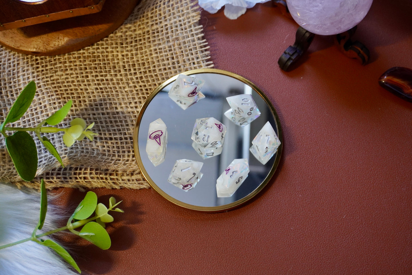 Mother of pearl dice set