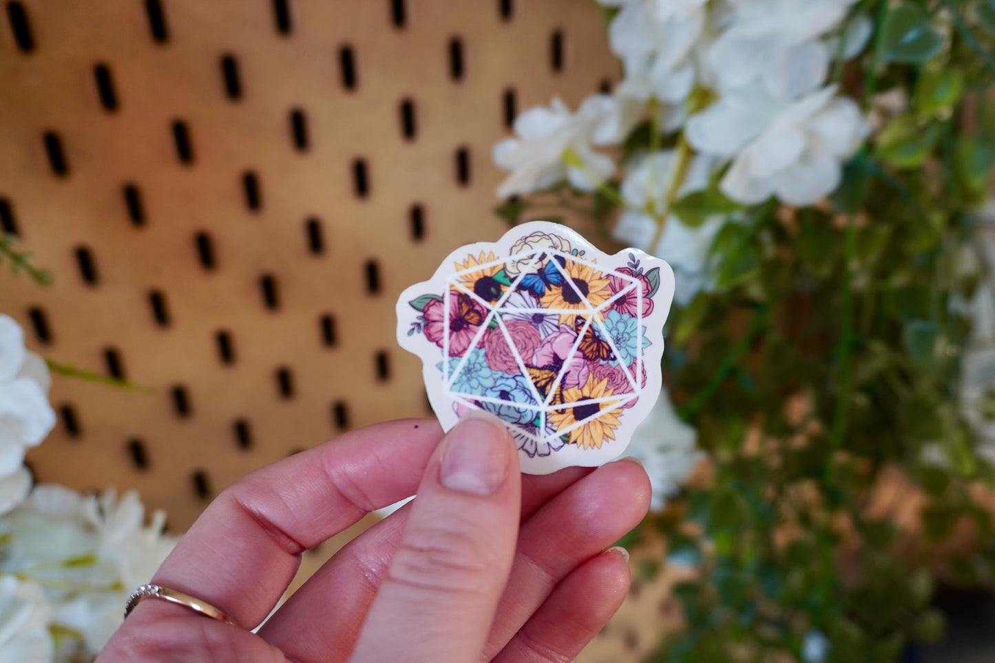 Geometric with flowers