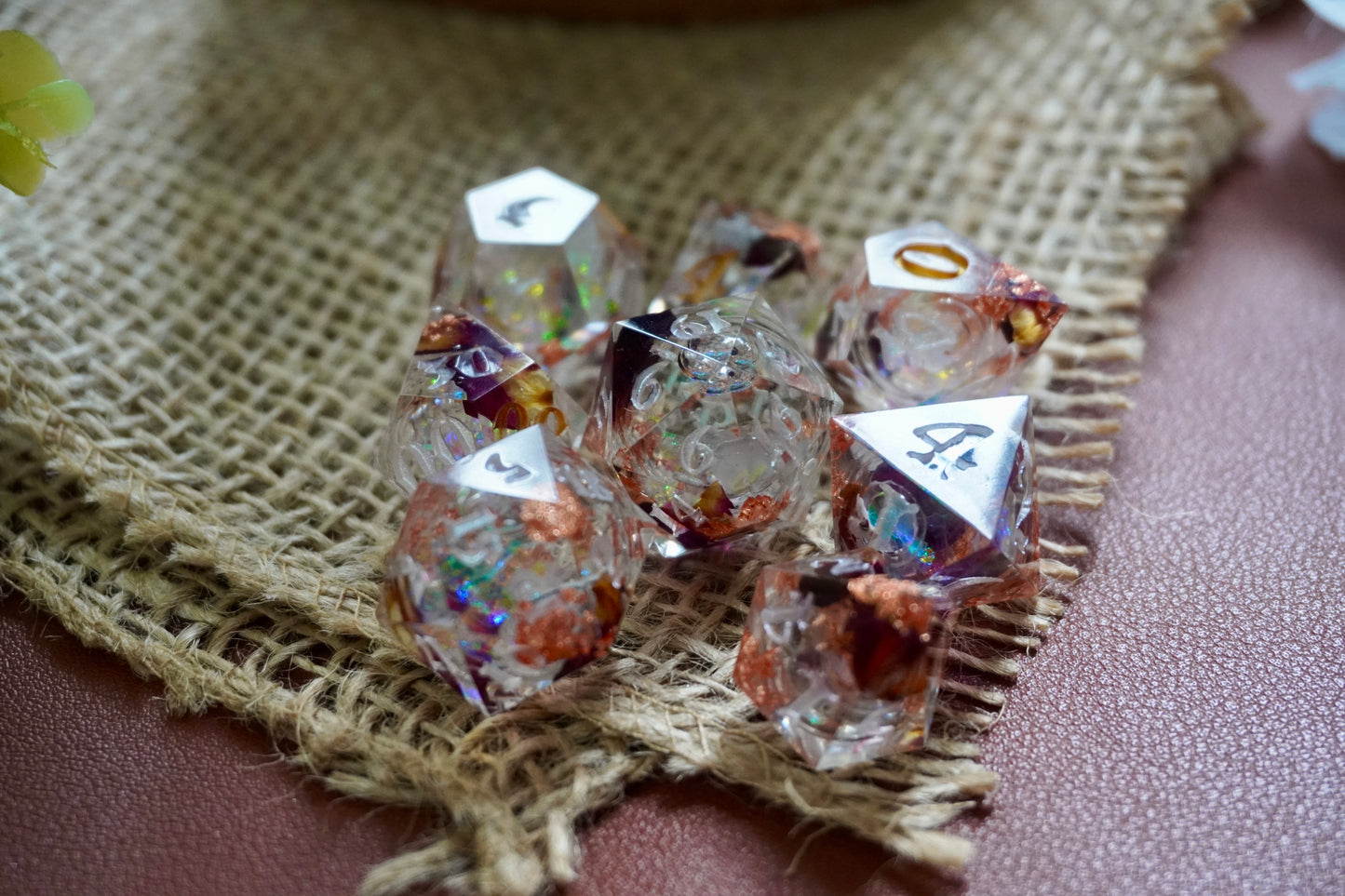 Spring court dice set
