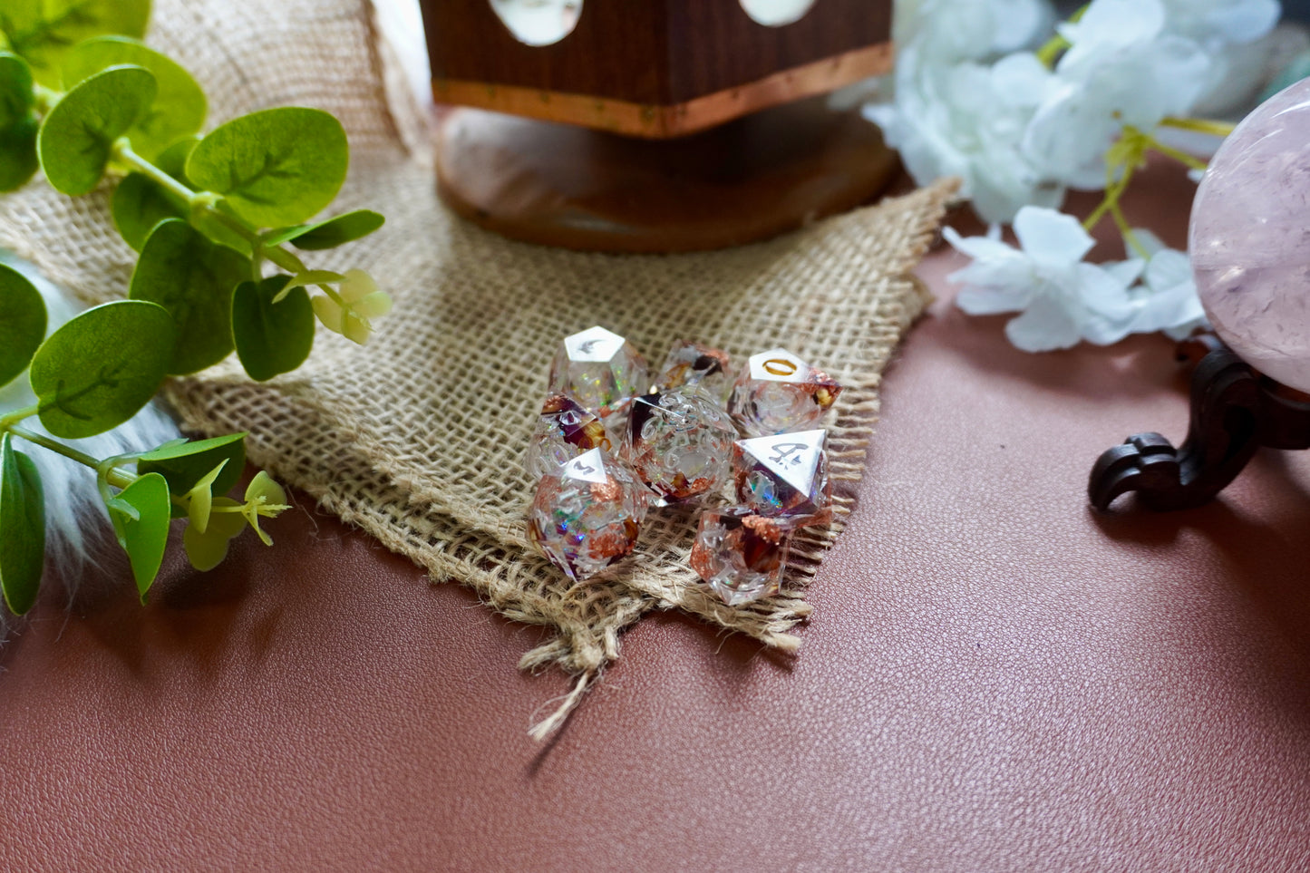 Spring court dice set