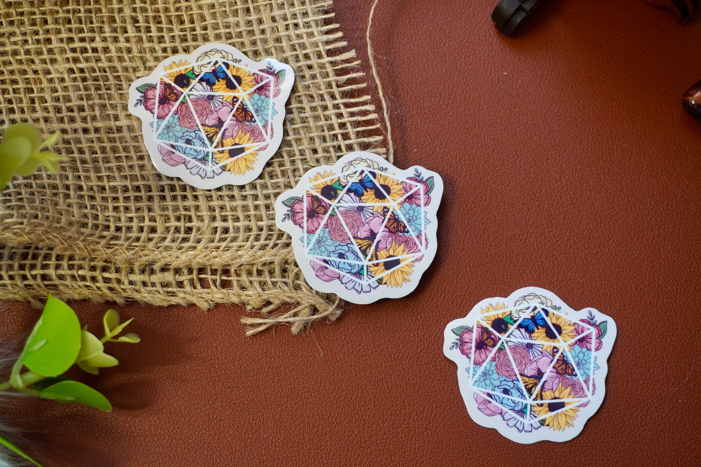 Geometric with flowers