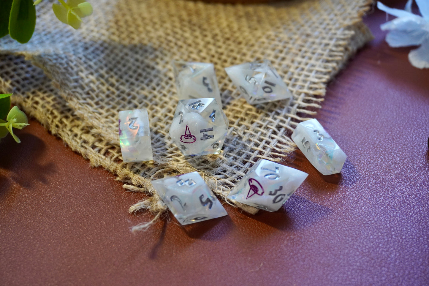 Mother of pearl dice set