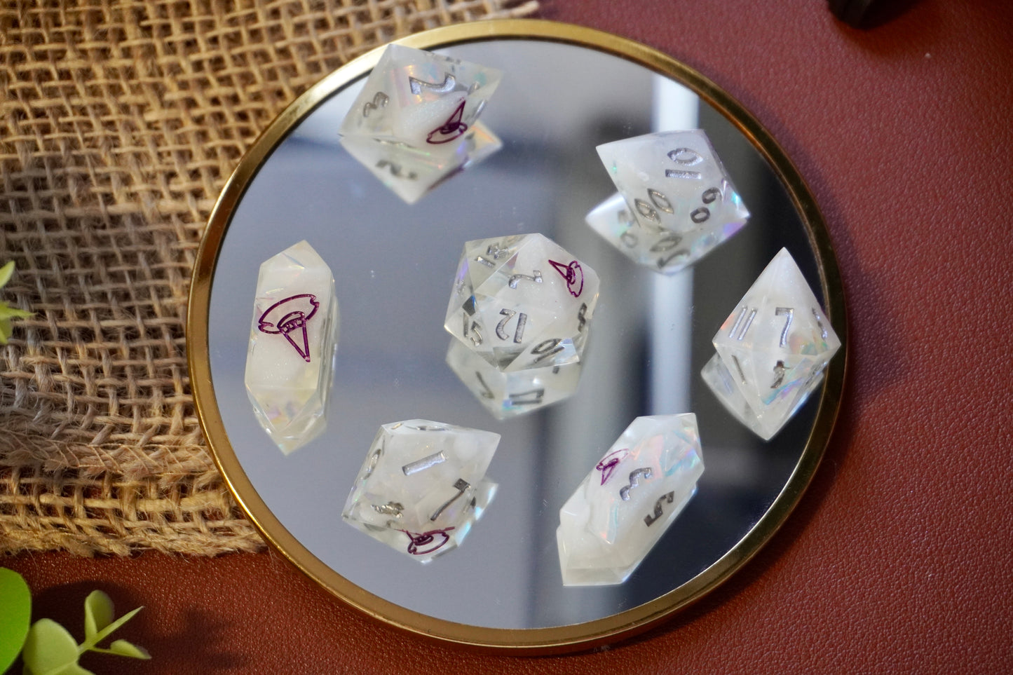 Mother of pearl dice set