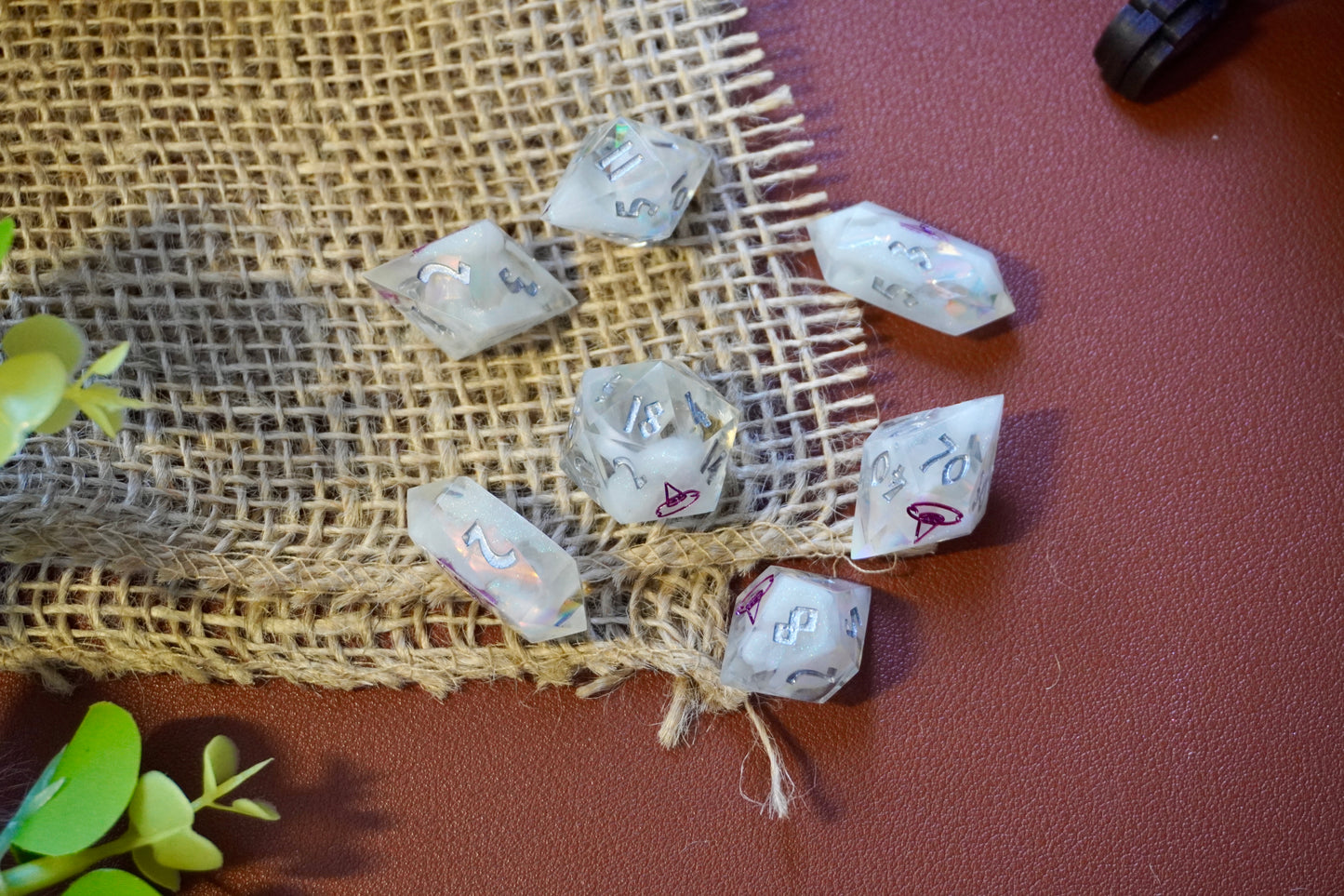 Mother of pearl dice set