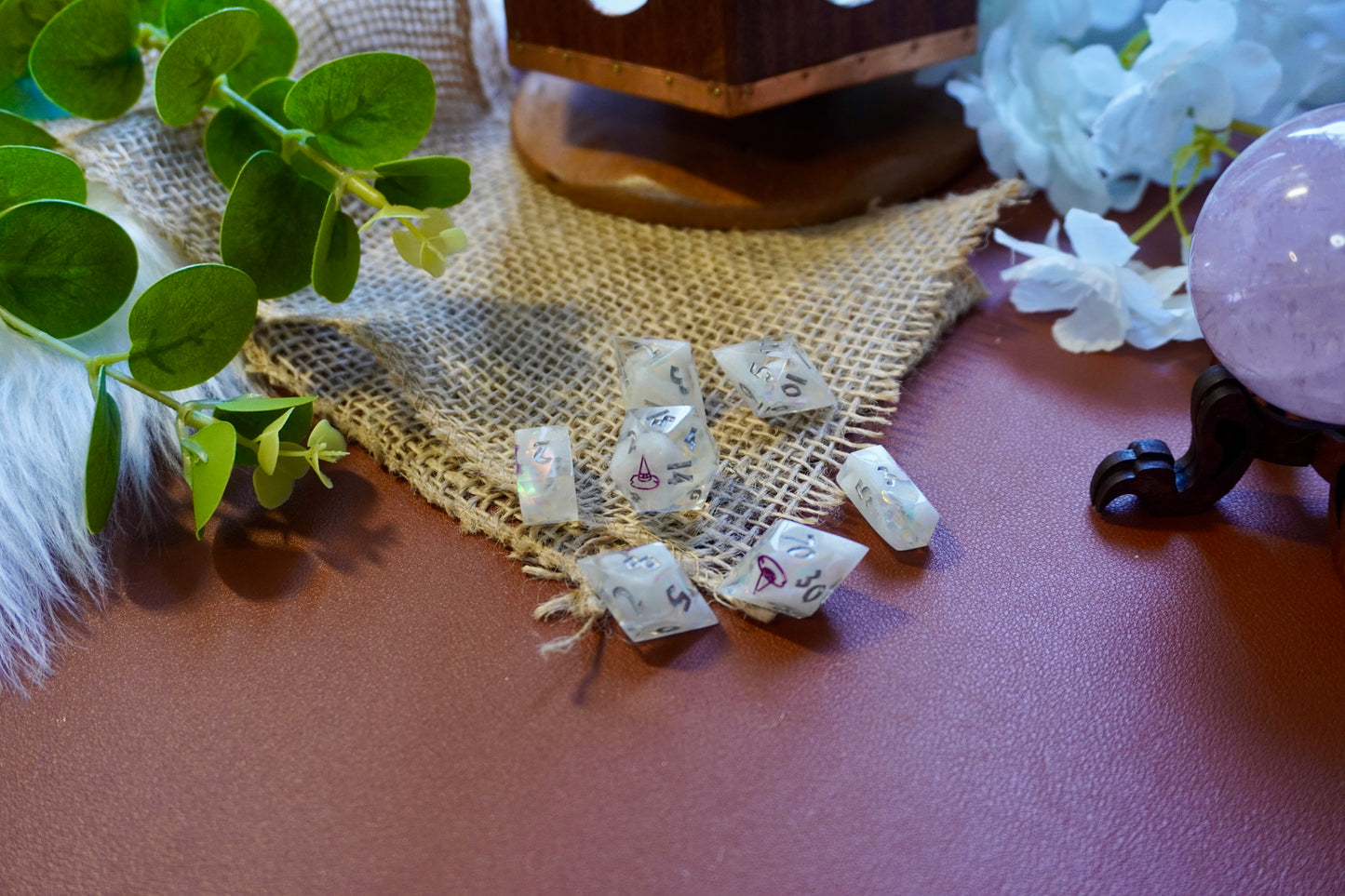Mother of pearl dice set