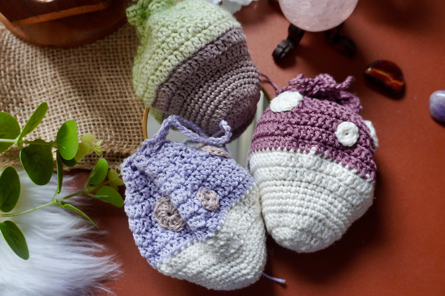 Toadstool dice bag