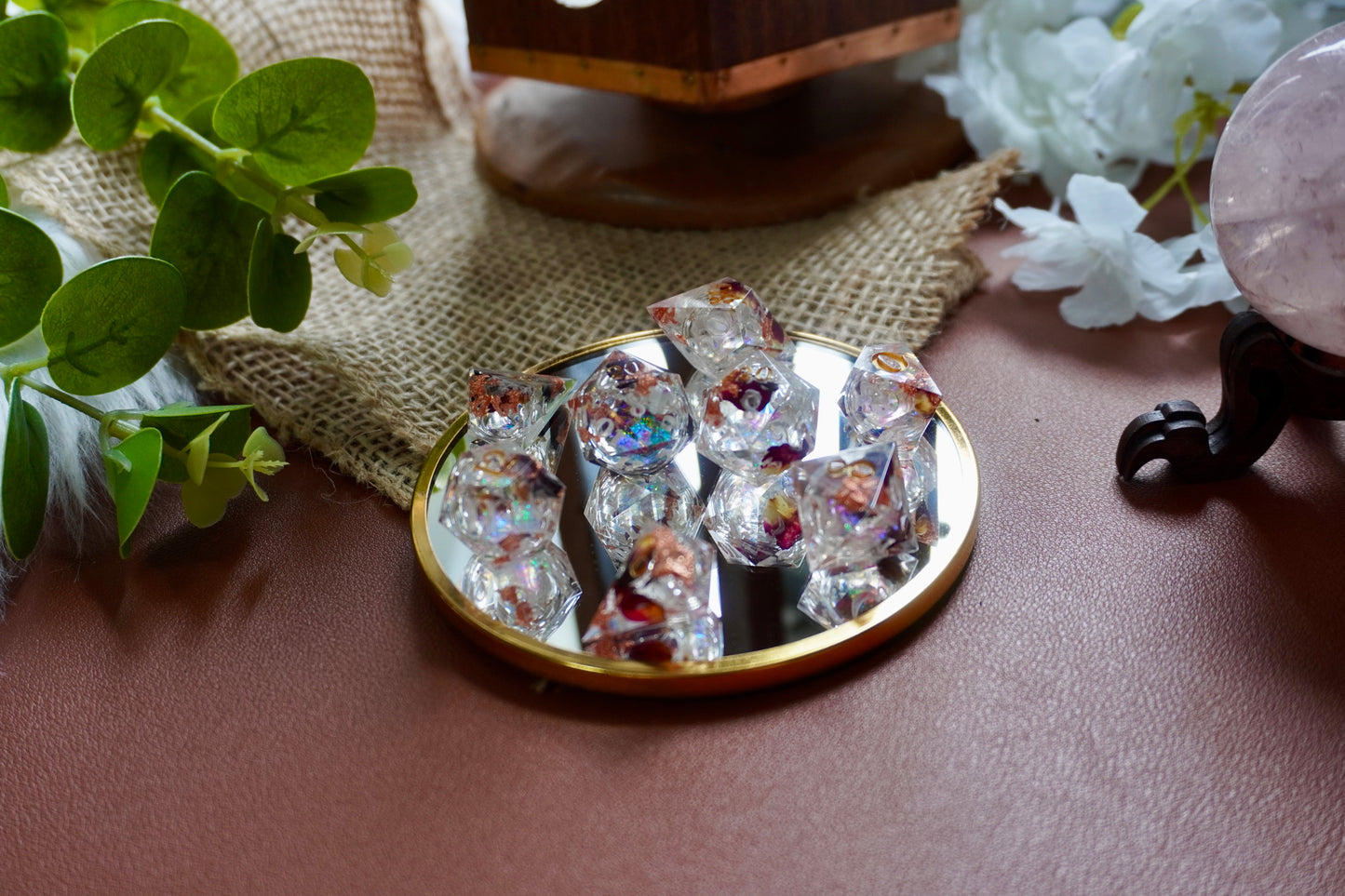 Spring court dice set
