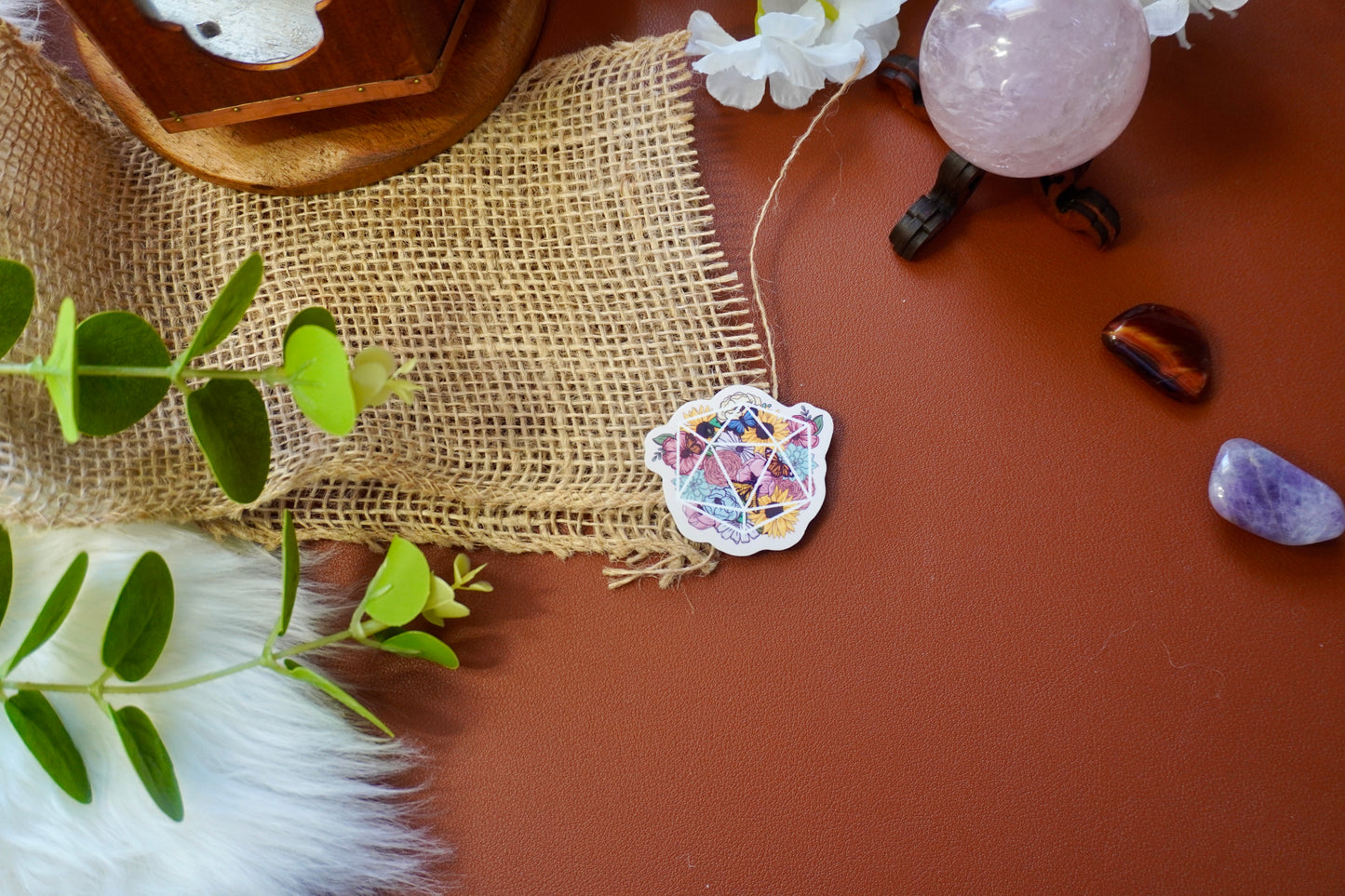 Geometric with flowers
