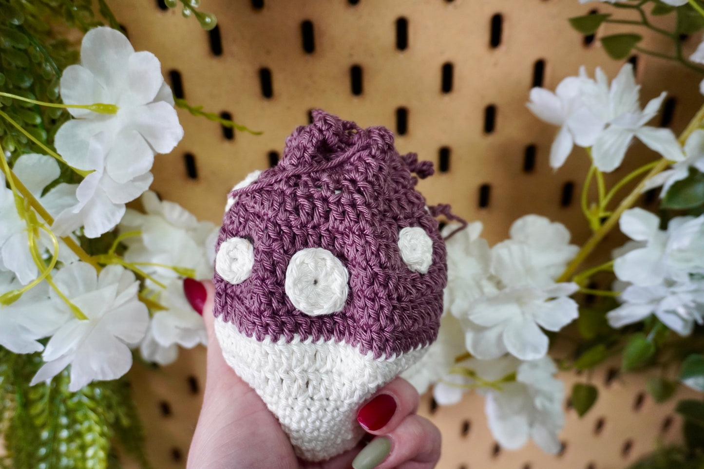 Toadstool dice bag