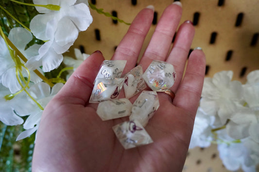 Mother of pearl dice set